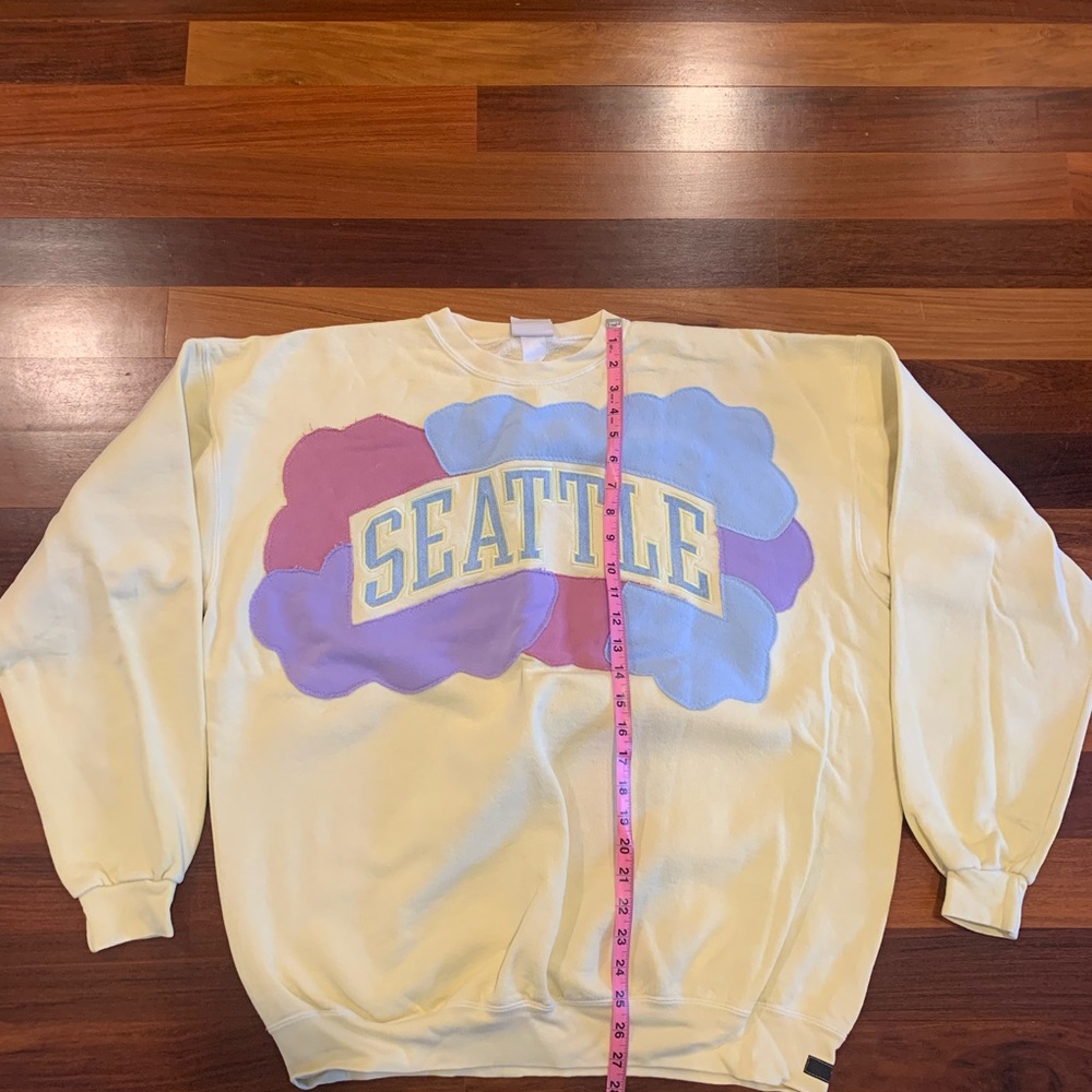 Yellow Seattle custom crewneck